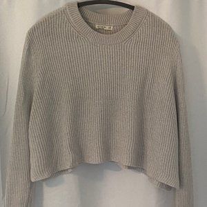 Cotton on, slightly cropped, grey sweater, size small